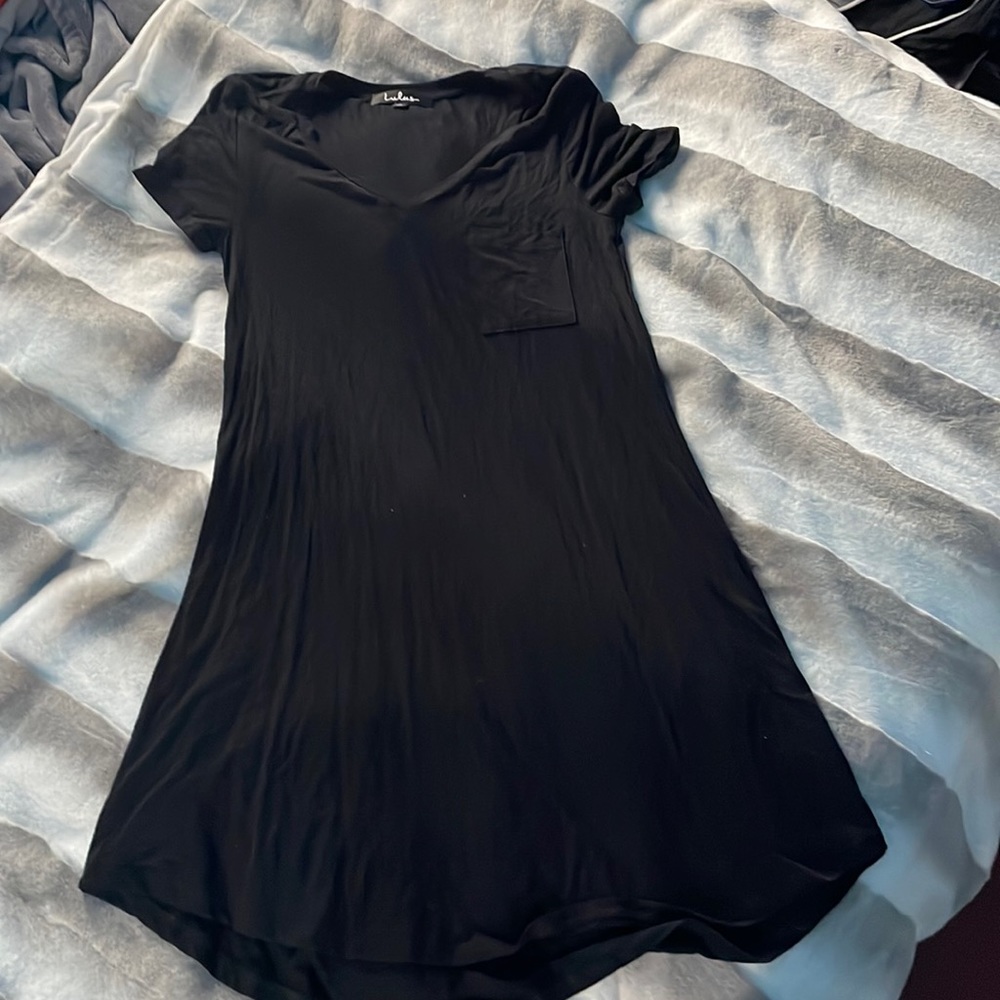 Black T-shirt dress, very light size small